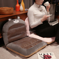 Plush Office Chair Cushion with Integrated Summer Mat for Dormitory and Home Sofa