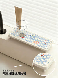 Diatomite Sink Drying Mat for Bathroom and Kitchen Countertops