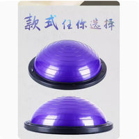 Half Balance Ball Trainer with Resistance Bands for Core Strength, Yoga, Pilates, and Stability Training