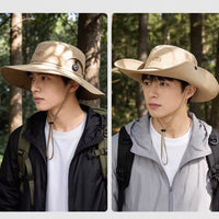 Men's UV Protection Sun Hat Wide Brim Outdoor Fishing Cap
