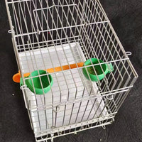 Small Bird Cage for Parakeets and Finches, Portable Metal Galvanized Travel Carrier for Transport
