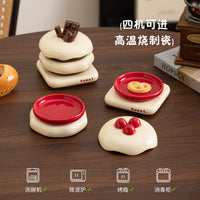 Ceramic Cake Dipping Sauce Dish, Creative Dessert Snack Plate, Ins Style Home Soy Sauce Seasoning Dish