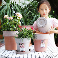 Summit Resin Imitation Ceramic Planter Pot for Vegetables and Flowers