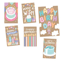 2026 Happy Birthday Cartoon Text Card Birthday Greeting Card