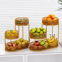 Multi-layer Fruit Basket Stand for Living Room Coffee Table, Large Capacity Snack and Fruit Organizer