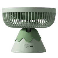 Portable USB Rechargeable Desk Fan with Night Light, 3-Speed, Hanging or Standing