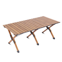 Portable Aluminum Alloy Roll-Up Camping Table for Outdoor Picnic and BBQ