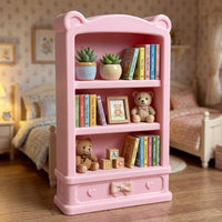 Miniature 1:12 Scale Bear Ear Bookshelf Dollhouse Furniture