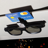 Car Visor Sunglasses Holder Clip with Rhinestones, Multi-functional Eyeglasses Mount for Vehicle Sun Visor