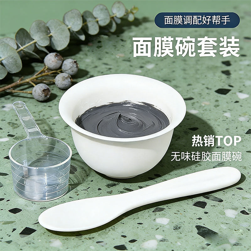 DIY Facial Mask Mixing Bowl Set with Applicator and Measuring Cup