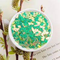 Iridescent PVC Sequins for Crafts, 5x8mm Nebula Irregular Shape, Bag & Stationery Filler