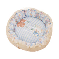 Pastoral Style Cooling Pet Bed for Small to Medium Dogs and Cats, Drawstring Design