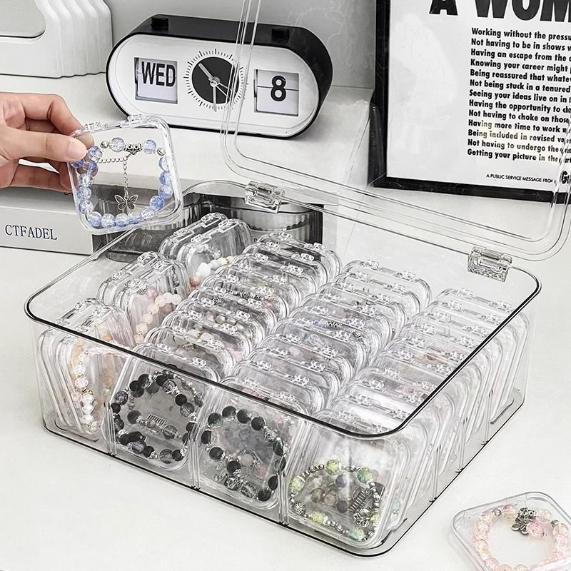 Acrylic Dustproof Bracelet Storage Box for Jewelry and Beads