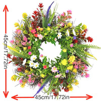 Texas Wildflower Eucalyptus Spring Wreath for Front Door Decor