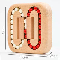 Wooden Labyrinth Puzzle Game with Rolling Beads - Educational Brain Teaser for Kids and Adults