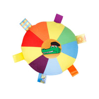 Pet Rainbow Fleece Sounding Flying Disc Interactive Dog Chew Toy for Training and Play