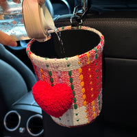 Car Trash Can with Umbrella Storage and Tissue Dispenser, Vehicle Interior Organizer