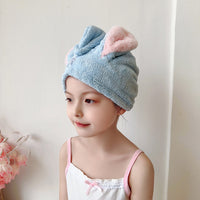 Coral Fleece Quick Dry Hair Towel Wrap for Adults and Kids