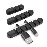 Self-Rolling Braided Cable Sleeve Organizer Kit with Adhesive Cable Clips and Reusable Fastening Ties for Home Office