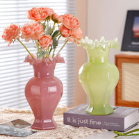 Vintage French Style Ribbed Glass Vase for Hydroponic or Floral Arrangements