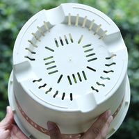 Thickened White Gallon Plant Pot, Root Control, Durable Resin Plastic, Breathable