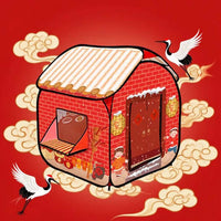 Kids Play Tent Indoor Outdoor Playhouse for Boys Girls Foldable Camping Tent with Mat or Cart