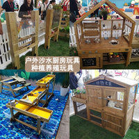 Kids Outdoor Wooden Play Garden Sandbox Water Table