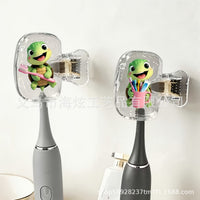 Cartoon Turtle Toothbrush Holder Travel Case with Dustproof Cover