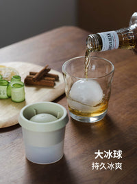 Shuangshan Round Ice Ball Mold for Whiskey and Coffee, 6cm Large Sphere Ice Maker