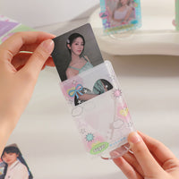 Ins Korean Style Star Acrylic Desktop Photo Frame for 3-inch Cards, Student Desk Decoration