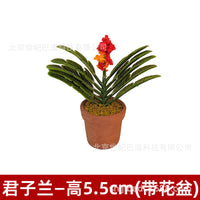 Miniature Potted Succulent Plants for Dollhouse & Micro Landscape Decor