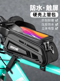 Bicycle Top Tube Bag with Touchscreen Phone Holder for Road and Mountain Bikes