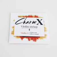 CharmX Nylon Core Violin Strings Set for Professional Performance and Exams, Adult and Children, 4/4 Size