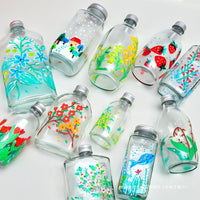 Kids' DIY Hand-Painted Glass Bottle Craft Kit - Lucky Star Jar, Creative Drawing Vase Material Pack