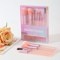 7-Piece Jelly Makeup Brush Set with PVC Box - Blush, Eyelash, Eyeshadow Brushes