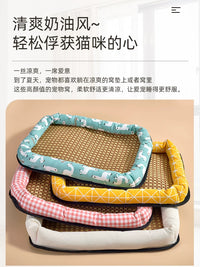 Pet Cooling Mat for Dogs and Cats, Summer Ice Pad Bed, Square/Round