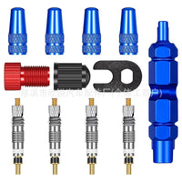 Bicycle Presta to Schrader Valve Adapter Kit with Dust Caps