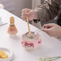 Ceramic Gradient Matcha Bowl Set with Whisk Holder and Tools