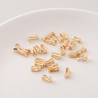 26-Piece Alloy Alphabet Letter Charms for DIY Jewelry Making, KC Gold and Antique Silver Tones