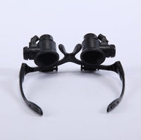 Head-Mounted Magnifier with LED Light, 10X-25X High Magnification for Jewelry Repair and Appraisal