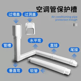 PVC Air Conditioner Line Set Cover Kit for Mini Split and Central AC Units