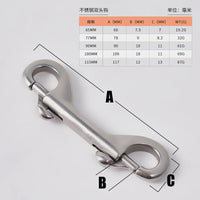 Stainless Steel Double-Ended Snap Hook for Diving and Quick Release