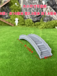 Miniature Chinese Arch Bridge Ornament for Garden and Landscape Decor