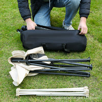 Outdoor Round Folding Table Tripod Egg Roll Table Portable Camping Picnic Full Set Equipment Storage Bag