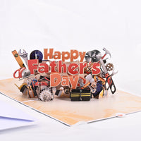 3D Pop-Up Father's Day Card for Dad, Thank You Gift Card