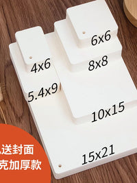 Shanhuaxuan Blank Hard Paper Cards for DIY Stamping & Handwriting, White Memory Word Cards for Elementary School Students