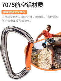 Pear-Shaped Carabiner for Rock Climbing and Safety