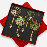 Chengdu Panda Bookmark with Tassel and Gift Box, Cute Chinese Style Metal Bookmark for Book Lovers, Souvenir Gift