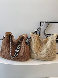Korean Retro Underarm Bag Daily Commuter Tote Vacation Travel Casual Fashion Handmade Woven Cross-border Bag