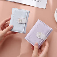 Cute Cartoon Cat Tri-fold Short Wallet for Women, Multi-card Slot Coin Purse